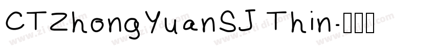 CTZhongYuanSJ Thin字体转换